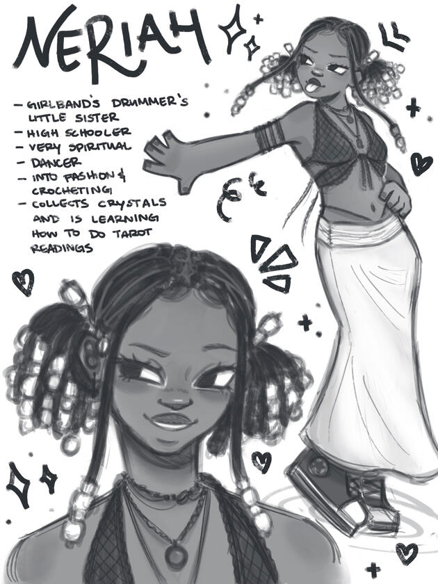 Girl Band Character Sheet: Neriah