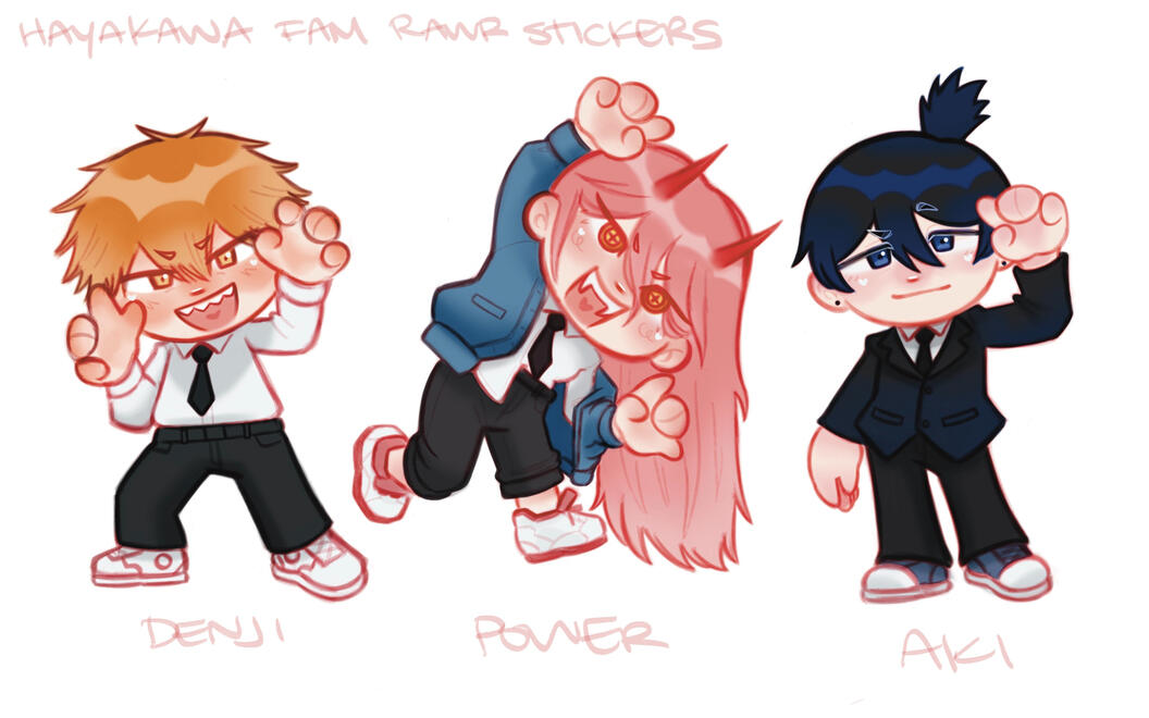 Hayakawa Family Rawr Stickers