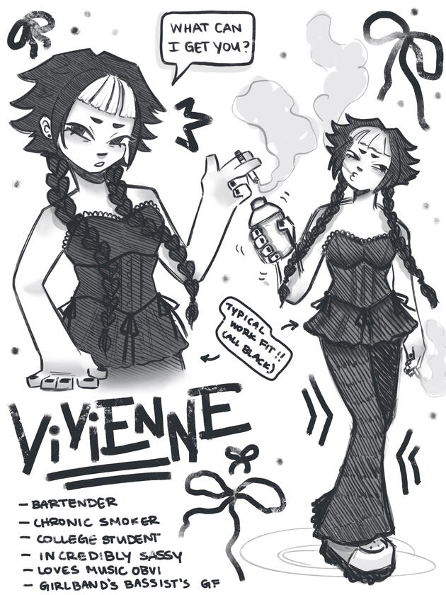 Girl Band Character Sheet: Vivienne