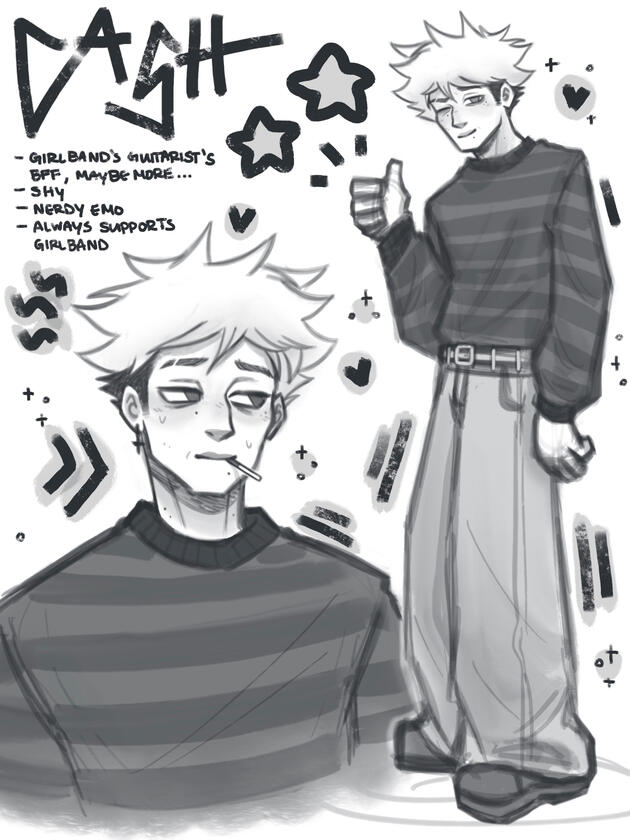 Girl Band Character Sheet: Cash