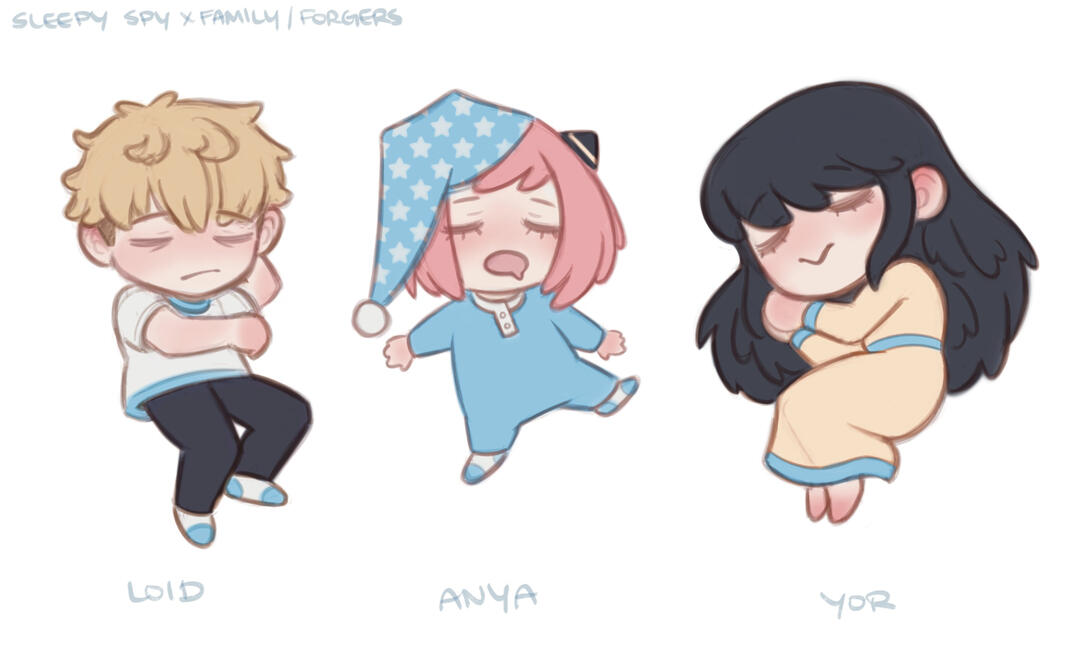 Sleepy Forger Family Stickers
