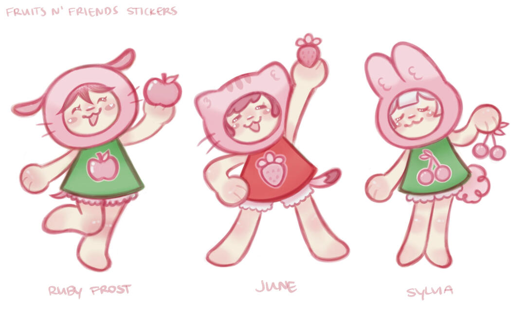 Fruits N' Friends Stickers