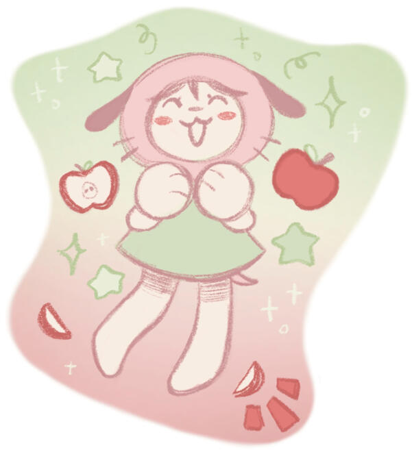 Fruits N' Friends Acrylic Keychain: Ruby Frost